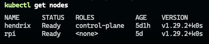 kubectl get nodes
